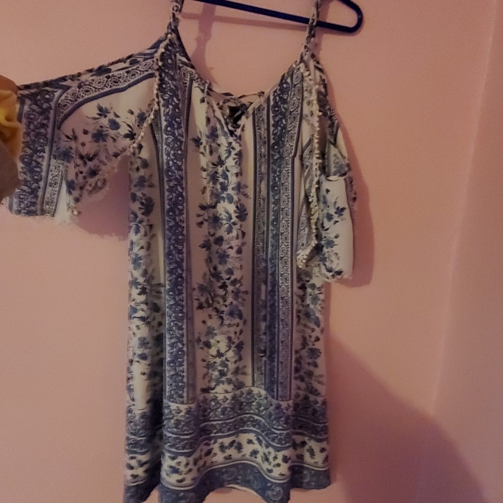 Short, two-layer, spaghetti strap dress